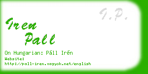 iren pall business card