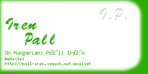 iren pall business card